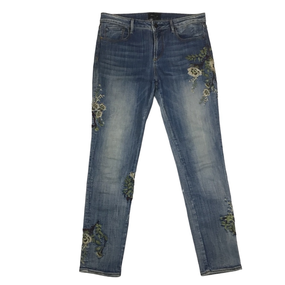 Driftwood Jackie Embroidered Floral Jeans Anthropologie